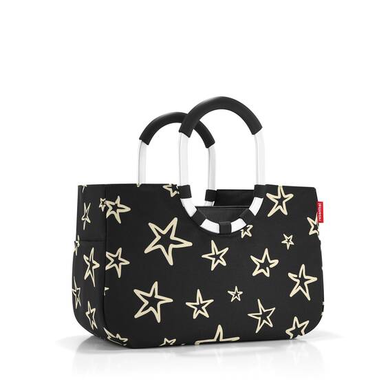 reisenthel loopshopper M stars – Stabile Tasche mit praktischen Fächern aus recycelten PET-Flaschen – Eleganz beim Einkaufen, viel Funktion inklusive!