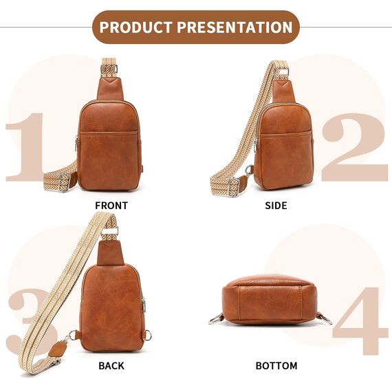 Miss Lulu Umhängetasche Damen Klein, Handytasche zum Umhängen aus PU Leder, Crossbody Bag mit Verstellbarem Gurt, Umhängetaschen Schultertaschen mit 4 Fächern