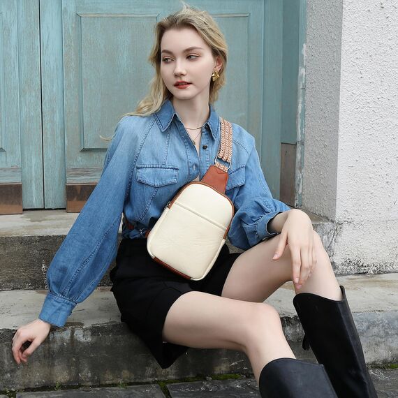 Miss Lulu Umhängetasche Damen Klein, Handytasche zum Umhängen aus PU Leder, Crossbody Bag mit Verstellbarem Gurt, Umhängetaschen Schultertaschen mit 4 Fächern