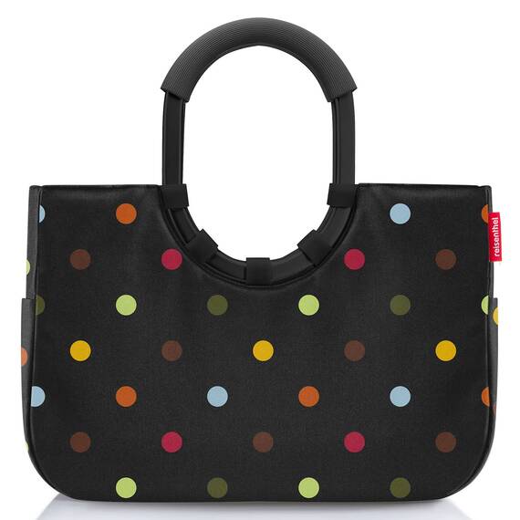 reisenthel loopshopper M frame dots – Stabile Tasche mit praktischer Fächeraufteilung und großer Innentasche aus recycelten PET-Flaschen – wasserabweisendes Design