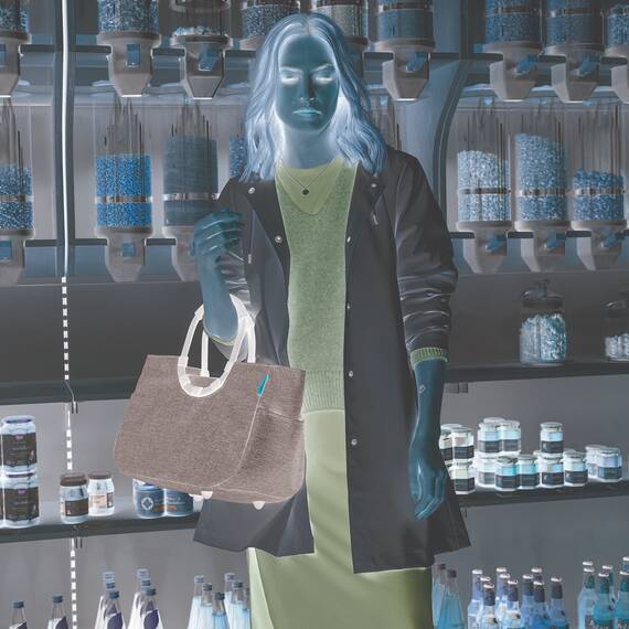 reisenthel loopshopper M – Stabile Tasche mit praktischer Fächeraufteilung und großer Innentasche aus recycelten PET-Flaschen – wasserabweisendes Design
