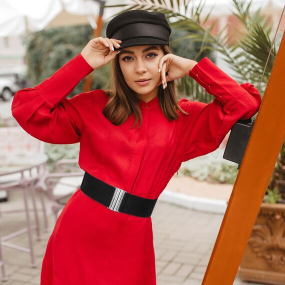 Andibro Breiter elastischer Gürtel für Damen,Stretch Taillengürtel Damenkleid Schnallengürtel Vintage Cinch verstellbarer Bund