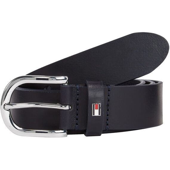 Tommy Hilfiger Damen Gürtel New Danny Belt Ledergürtel, Blau (Night Sky), 75 cm