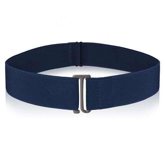 Cobee Unsichtbarer Damengürtel, verstellbarer elastischer Gürtel mit flacher Schnalle, kein sichtbarer Taillengürtel für Jeans, Hosen, Kleider (Dunkelblau)