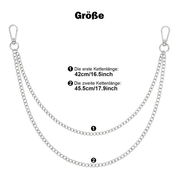 WHIPPY Nietengürtel Leder Metall Punk Rock Nietengürtel für Damen/Herren Punk-Ledergürtel mit abnehmbarer kette Gotischer Gürtel Zubehör für Jeanshosen,110cm