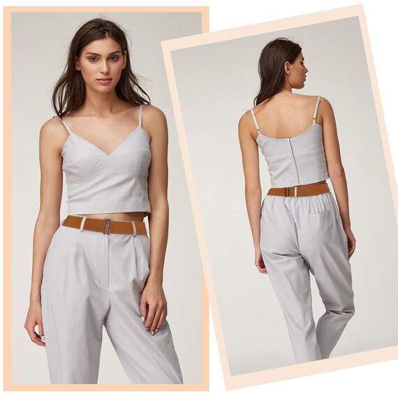 Cobee Unsichtbarer Damengürtel, verstellbarer elastischer Gürtel mit flacher Schnalle, kein sichtbarer Taillengürtel für Jeans, Hosen, Kleider (Braun)