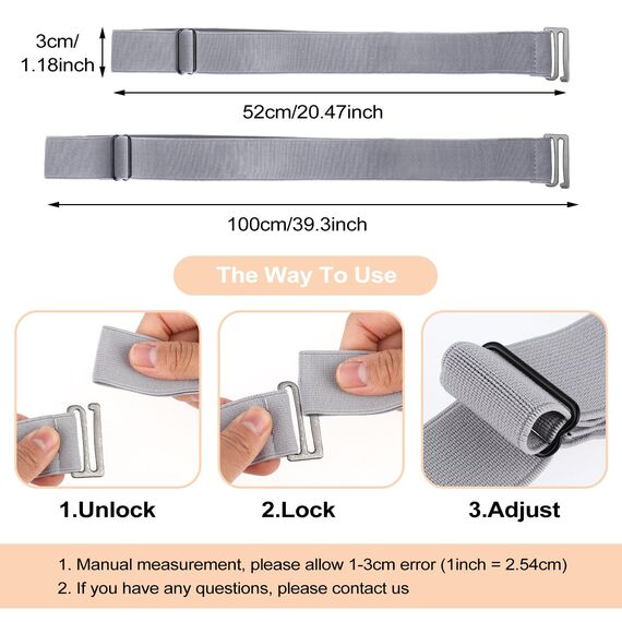 Cobee Unsichtbarer Damengürtel, verstellbarer elastischer Gürtel mit flacher Schnalle, kein sichtbarer Taillengürtel für Jeans, Hosen, Kleider (Grau)