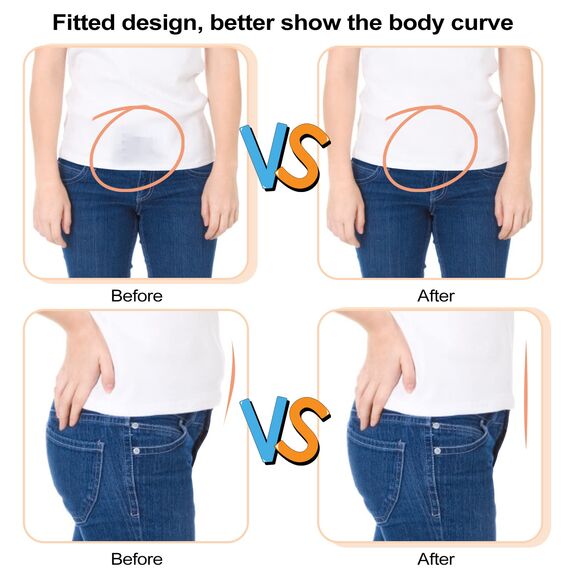 Cobee Unsichtbarer Damengürtel, verstellbarer elastischer Gürtel mit flacher Schnalle, kein sichtbarer Taillengürtel für Jeans, Hosen, Kleider (Weiss)