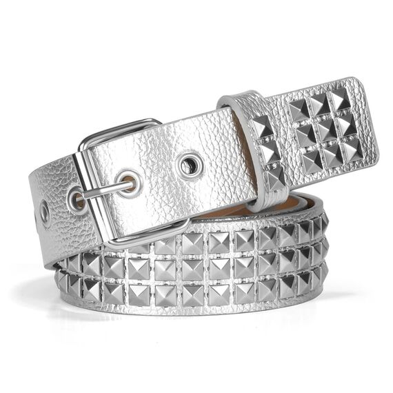 WHIPPY Nietengürtel Leder Metall Punk Rock Nietengürtel für Damen/Herren Punk-Ledergürtel Gotischer Gürtel Zubehör für Jeanshosen