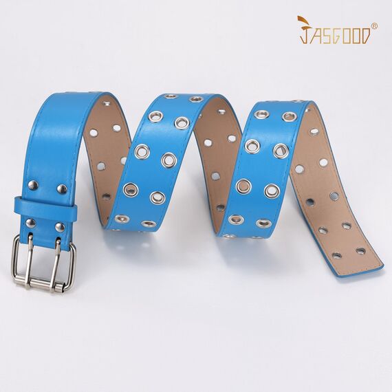 JasGood Punk Gürtel Nietengürtel Damen und Herren Doppelloch Gürtel mit Punk Style CosplayGürtel Hip Hop RockGürtel für Oder Gothic-Outfits