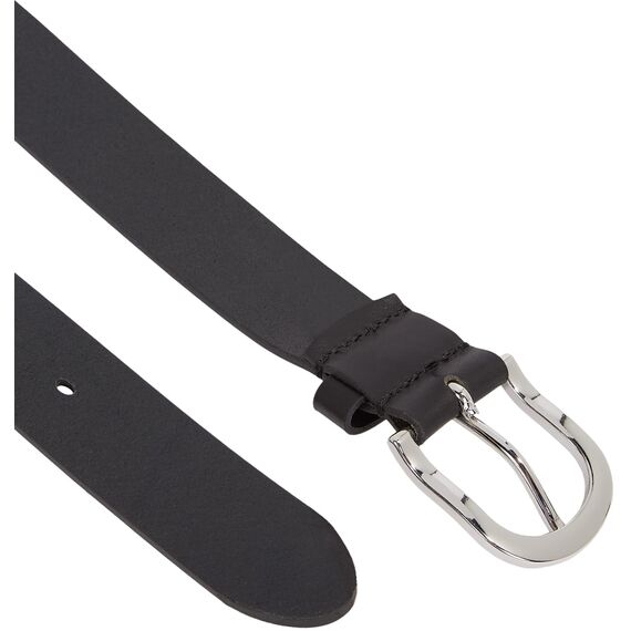 Tommy Hilfiger Damen Gürtel New Danny Belt Ledergürtel, Schwarz (Masters Black), 70 cm