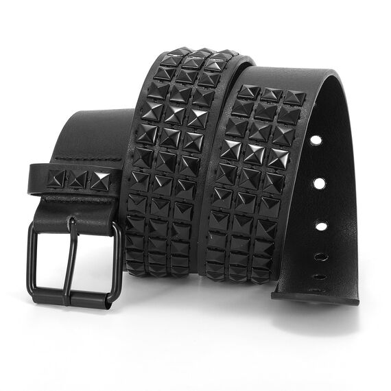 WHIPPY Nietengürtel Leder Metall Punk Rock Nietengürtel für Damen/Herren Punk-Ledergürtel Gotischer Gürtel Zubehör für Jeanshosen