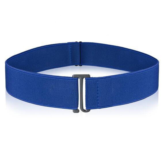 Cobee Unsichtbarer Damengürtel, verstellbarer elastischer Gürtel mit flacher Schnalle, kein sichtbarer Taillengürtel für Jeans, Hosen, Kleider (Blau)