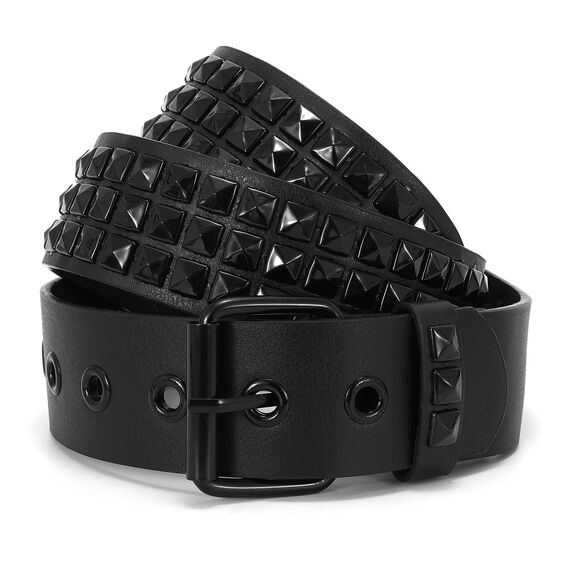 WHIPPY Nietengürtel Leder Metall Punk Rock Nietengürtel für Damen/Herren Punk-Ledergürtel Gotischer Gürtel Zubehör für Jeanshosen