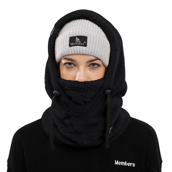 Shy Velvet Plüsch Sturmhaube Mütze Winter Thermo Skimaske Wolle Balaclava für Radfahren, Snowboarden, Skifahren, Motorradfahren Winddicht Gesichtshaube für Herren/Damen
