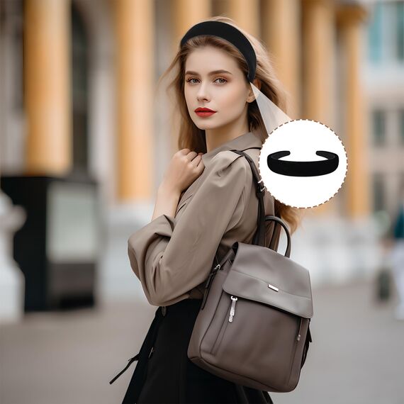 Goiern 3 Stück Samt Haarreifen Schwarz, Solides, Einfaches Haarreif für Damen und Mädchen, Breit, Mittel und Dünn Stirnband, Mode Haarschmuck