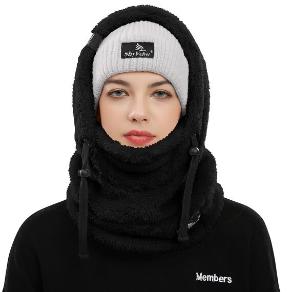 Shy Velvet Plüsch Sturmhaube Mütze Winter Thermo Skimaske Wolle Balaclava für Radfahren, Snowboarden, Skifahren, Motorradfahren Winddicht Gesichtshaube für Herren/Damen