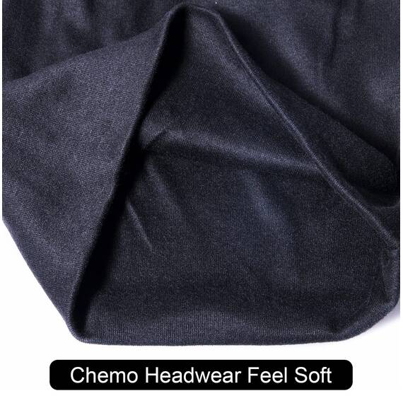 Senker 2er-Pack Baggy Soft Cotton Slouchy Stretch Beanie Mütze Chemo Mützen für Damen und Herren, violett / schwarz, Large
