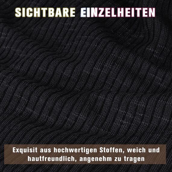 HAMUNI Mütze Damen Slouch Beanie Mütze Herren Elastisch Weich Bequem Jersey Mütze Klassische Mode Longbeanie perfekt für Frühling Herbst und Winter (Schwarz+Schwarz)