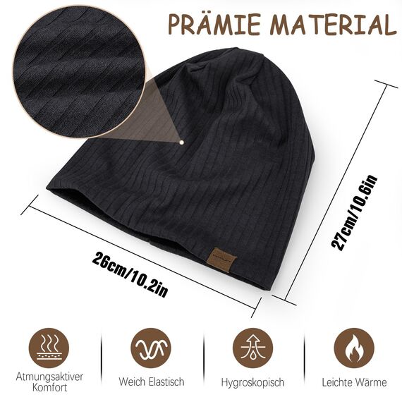 HAMUNI Slouchy Beanie Hip-Hop Weiche Leichte Laufende Beanie Mütze Atmungsaktivität Erwachsene Zwerg Hüte Chemo Cap Schädel Cap für Herren Damen