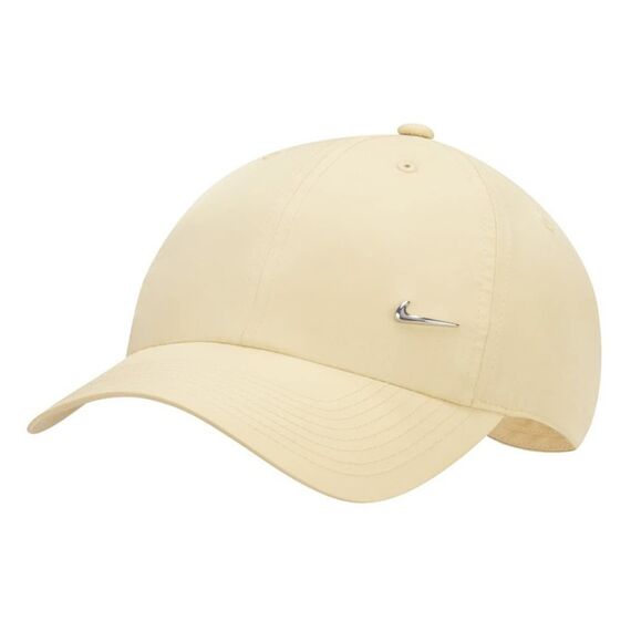 Nike Unisex U Nsw Df H86 Metal Swoosh Cap Hat, SESAME/METALLIC SILVER, Einheitsgröße EU