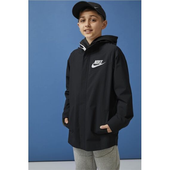 Nike Kinder Unisex Y NK H86 CAP SWOOSH Mütze, Schwarz (black/Metallic silver), One size