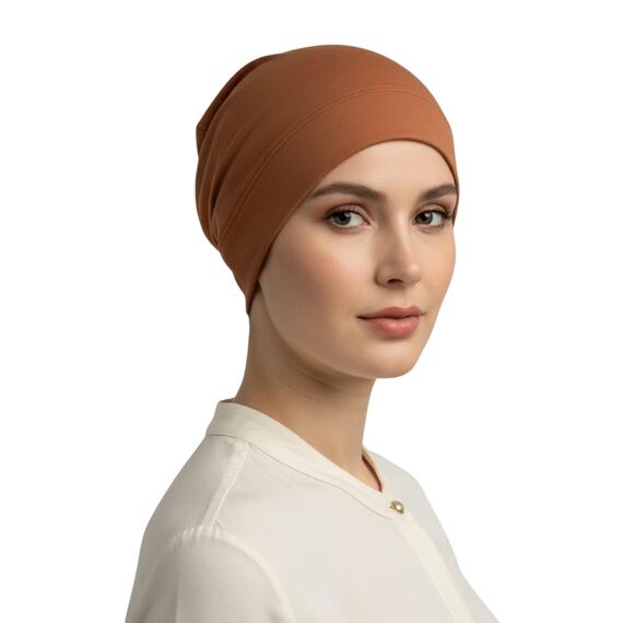 Deresina Bambus Chemo-Kopfbedeckung für Frauen & Männer – Ultra-weiche, atmungsaktive Schlafmütze bei Alopezie & Haarausfall, leichte Beanie für Tag & Nacht (Zimt - Einheitsgröße)