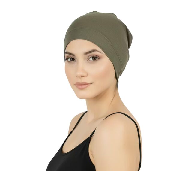 Deresina Bambus Chemo-Kopfbedeckung für Frauen & Männer – Ultra-weiche, atmungsaktive Schlafmütze bei Alopezie & Haarausfall, leichte Beanie für Tag & Nacht (Latte – Einheitsgröße)
