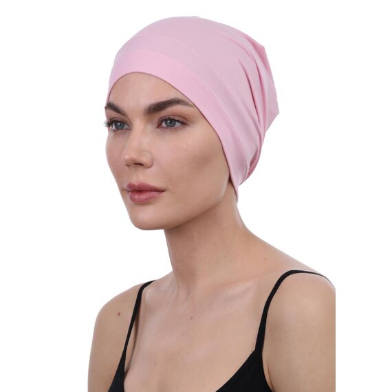Deresina Bambus Chemo-Kopfbedeckung für Frauen & Männer – Ultra-weiche, atmungsaktive Schlafmütze bei Alopezie & Haarausfall, leichte Beanie für Tag & Nacht (Puderrosa - Einheitsgröße)