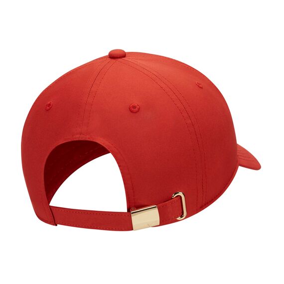 Nike Unisex U Nsw Df H86 Metal Swoosh Cap Hat, CINNABAR/METALLIC GOLD, Einheitsgröße EU