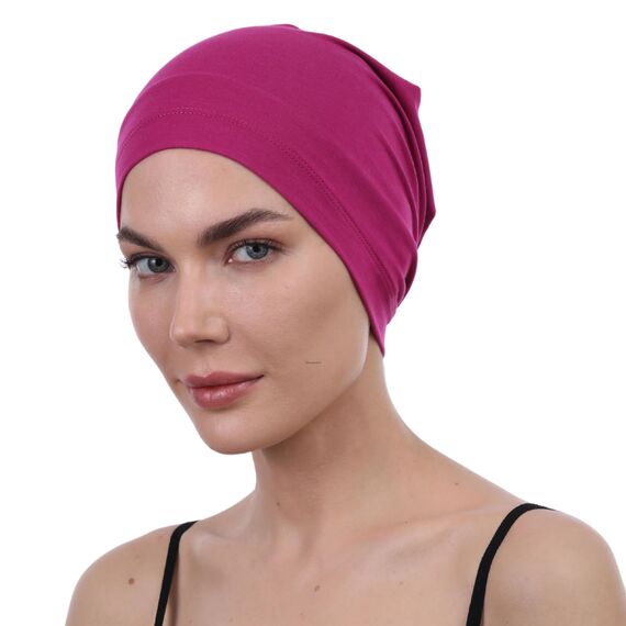Deresina Bambus Chemo-Kopfbedeckung für Frauen & Männer – Ultra-weiche, atmungsaktive Schlafmütze bei Alopezie & Haarausfall, leichte Beanie für Tag & Nacht (Cherry 2 - Einheitsgröße)