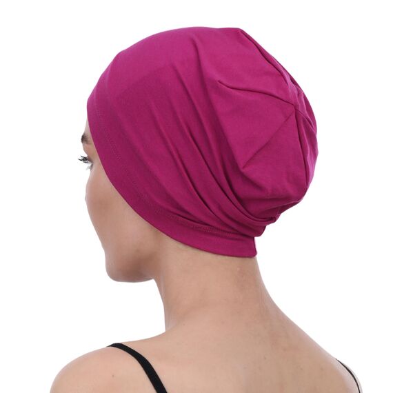 Deresina Bambus Chemo-Kopfbedeckung für Frauen & Männer – Ultra-weiche, atmungsaktive Schlafmütze bei Alopezie & Haarausfall, leichte Beanie für Tag & Nacht (Cherry 2 - Einheitsgröße)