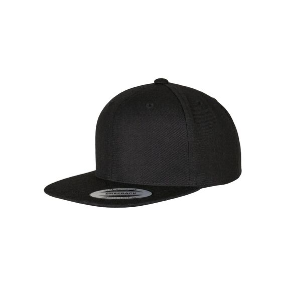 Flexfit Classic Snapback Cap, Mütze Unisex Kappe für Kinder, One Size, Farbe Black