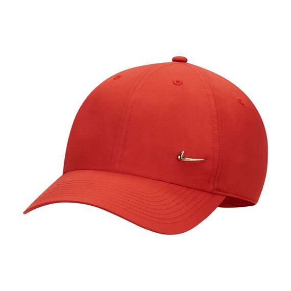 Nike Unisex U Nsw Df H86 Metal Swoosh Cap Hat, CINNABAR/METALLIC GOLD, Einheitsgröße EU