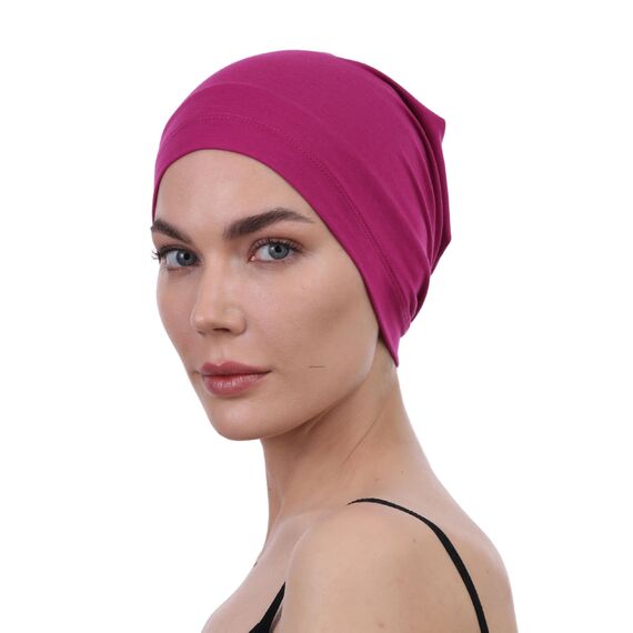 Deresina Bambus Chemo-Kopfbedeckung für Frauen & Männer – Ultra-weiche, atmungsaktive Schlafmütze bei Alopezie & Haarausfall, leichte Beanie für Tag & Nacht (Cherry 2 - Einheitsgröße)