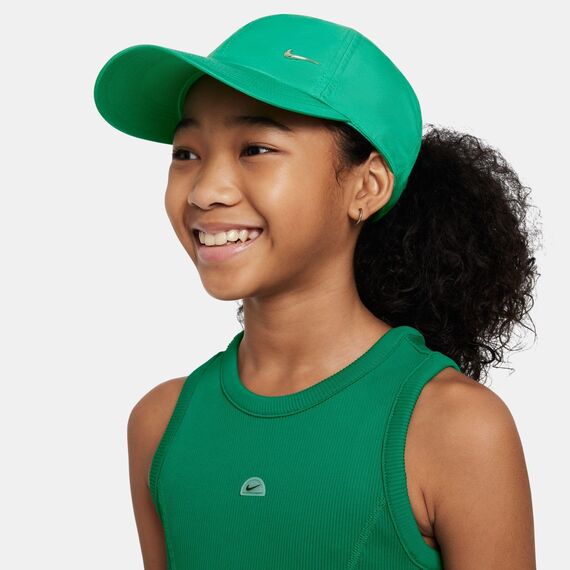 Nike Dri-Fit Club Unstrukturierte Metall-Swoosh-Cap Für Kinder, Stadium Green, FB5064-324, 1SIZE