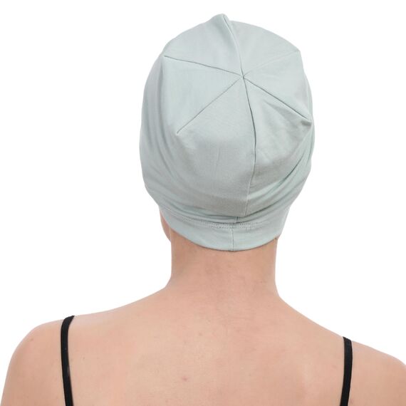 Deresina Bambus Chemo-Kopfbedeckung für Frauen & Männer – Ultra-weiche, atmungsaktive Schlafmütze bei Alopezie & Haarausfall, leichte Beanie für Tag & Nacht (Apfelgrün - Einheitsgröße)