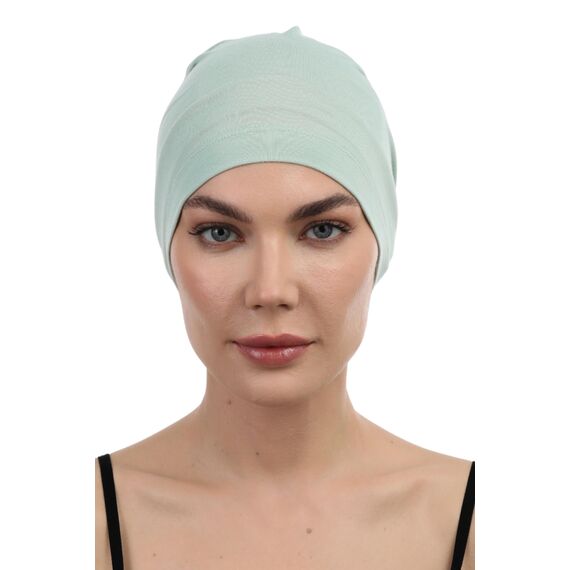 Deresina Bambus Chemo-Kopfbedeckung für Frauen & Männer – Ultra-weiche, atmungsaktive Schlafmütze bei Alopezie & Haarausfall, leichte Beanie für Tag & Nacht (Apfelgrün - Einheitsgröße)