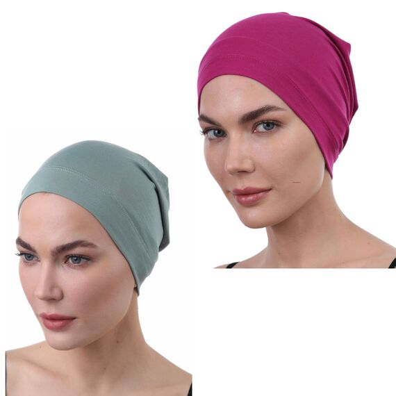 Deresina Bambus Chemo-Kopfbedeckung für Frauen & Männer – Ultra-weiche, atmungsaktive Schlafmütze bei Alopezie & Haarausfall, leichte Beanie für Tag & Nacht (x Apfel-Kirsche - Einheitsgröße)