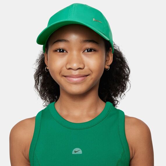 Nike Dri-Fit Club Unstrukturierte Metall-Swoosh-Cap Für Kinder, Stadium Green, FB5064-324, 1SIZE