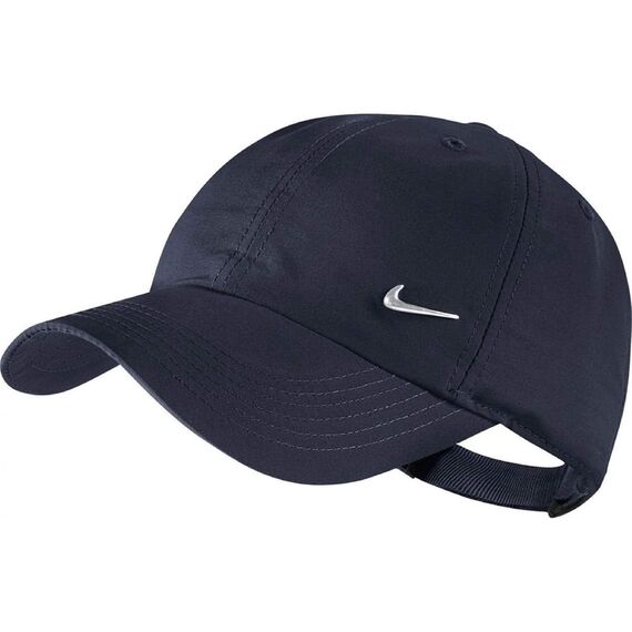 Nike Kinder Schirmmütze Metal Swoosh Cap, Obsidian/Metallic Silver, One Size, 405043-451