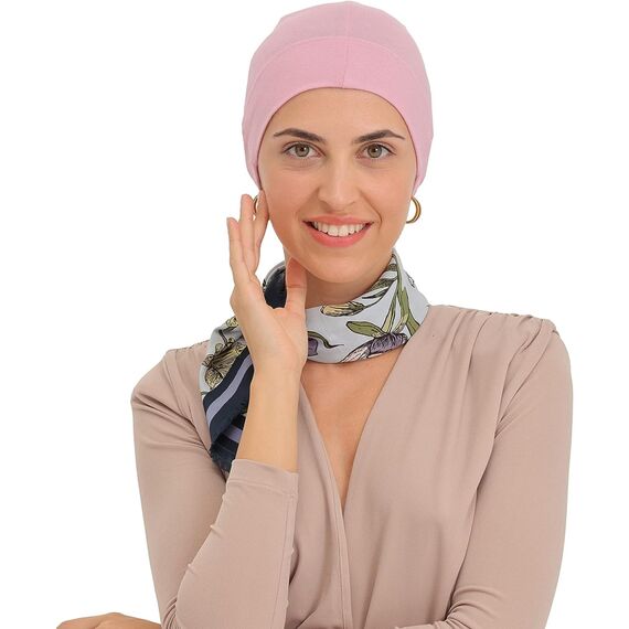 Deresina Bambus Chemo-Kopfbedeckung für Frauen & Männer – Ultra-weiche, atmungsaktive Schlafmütze bei Alopezie & Haarausfall, leichte Beanie für Tag & Nacht (Puderrosa - Einheitsgröße)