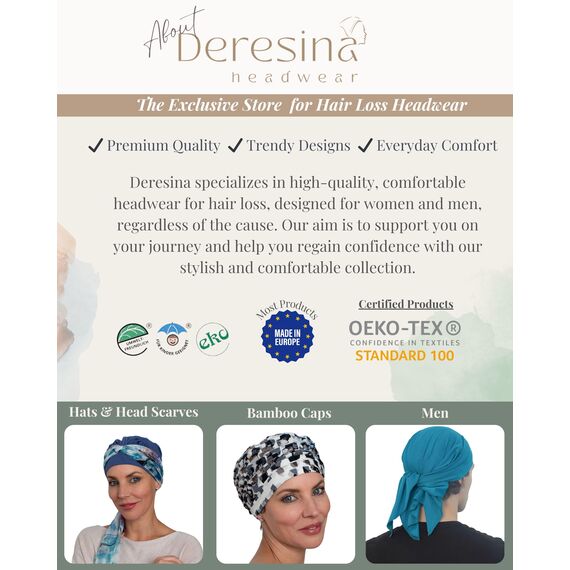Deresina Bambus Chemo-Kopfbedeckung für Frauen & Männer – Ultra-weiche, atmungsaktive Schlafmütze bei Alopezie & Haarausfall, leichte Beanie für Tag & Nacht (Apfelgrün - Einheitsgröße)
