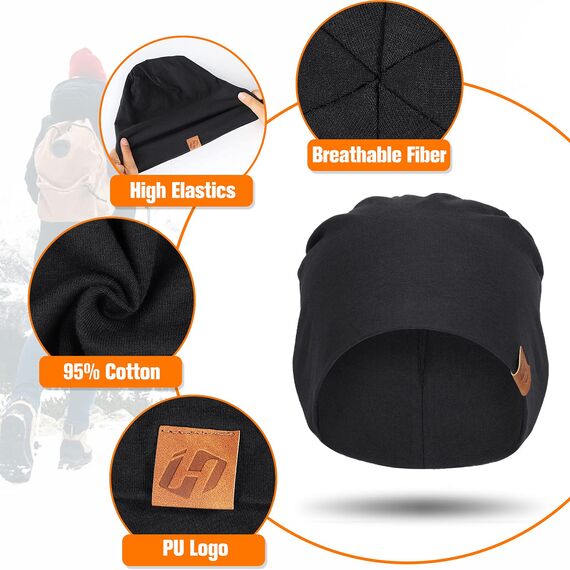 HASAGEI Mütze Damen Leicht Weich Unisex Slouch Beanie Elastisch Mütze Herren für alle Jahreszeiten