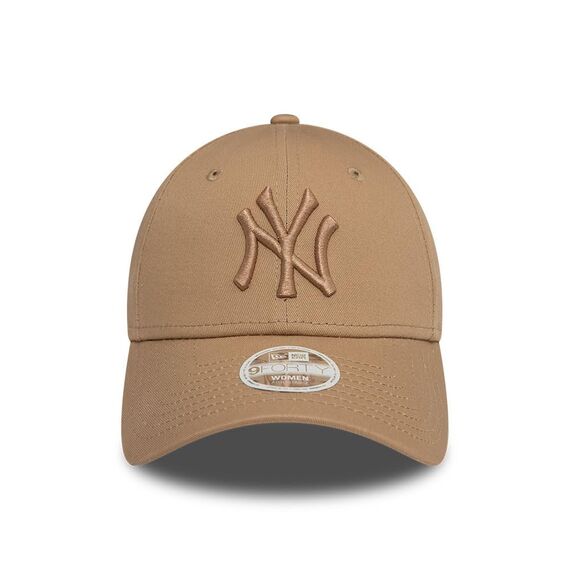 New Era New York Yankees MLB League Essential Tonal Beige 9Forty Verstellbare Damen Cap - One-Size