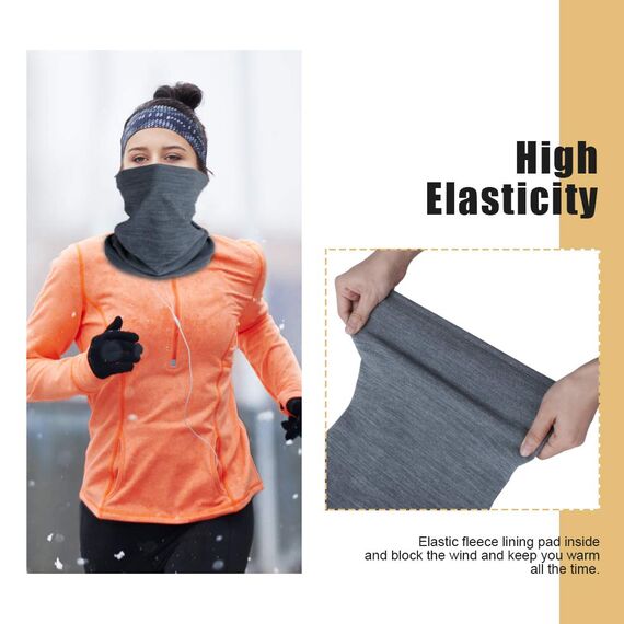 HEGCOIIE 2 Stück Damen Herren Winter Loop Schal Weichem Fleece Halswärmer Winddicht Ski Maske Schlauchschal Warmer für Skifahren Laufen Radfahren