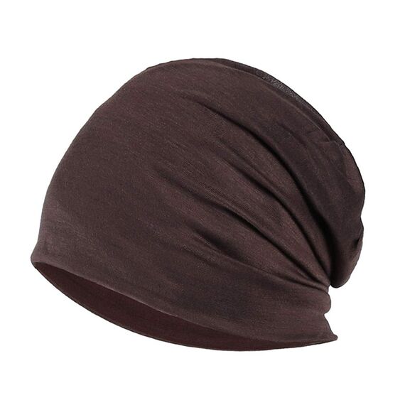 YOFASEN Slouchy Beanie Mütze - Chemo Cancer Kopfbedeckung aus Baumwolle Schlafmütze Turban Kopfbedeckung Strecken Muslimisches Kopftuch für Frauen Männer, Kaffee, One size