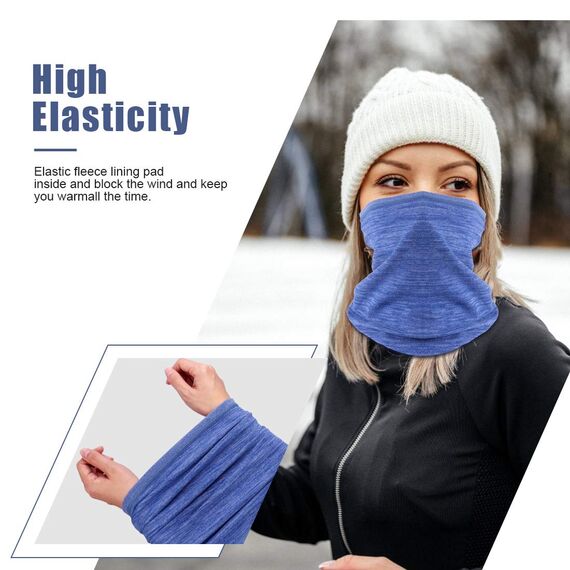 HEGCOIIE 2 Stück Damen Herren Winter Loop Schal Weichem Fleece Halswärmer Winddicht Ski Maske Schlauchschal Warmer für Skifahren Laufen Radfahren