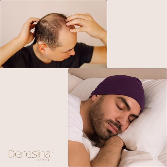 Deresina Bambus Chemo-Kopfbedeckung für Frauen & Männer – Ultra-weiche, atmungsaktive Schlafmütze bei Alopezie & Haarausfall, leichte Beanie für Tag & Nacht (x Türkis - Denim - Einheitsgröße)