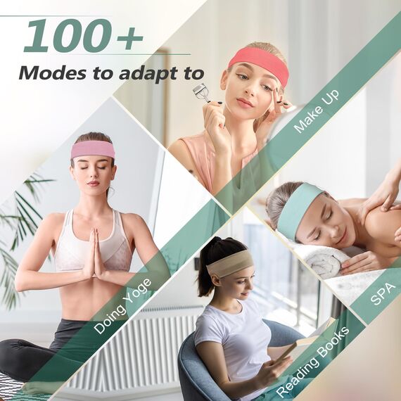 DiyJibb Stirnbänder für Damen, dehnbar, rutschfest, weiches Baumwolltuch, Haarbänder für Sport, Workout, Yoga und Laufen, 7 Stück
